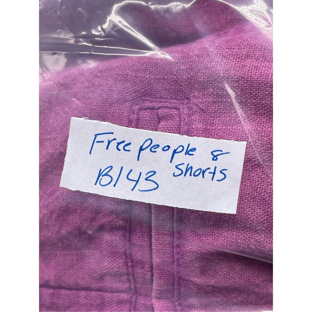Free People Say So Trouser Shorts Women 8 Purple Pink Summer Bloom Cotton New - Picture 11 of 13
